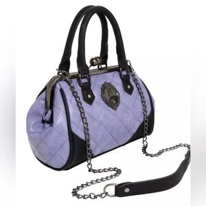 Disney Nightmare Before Christmas Lavender Quilted Satchel Bag Bioworld